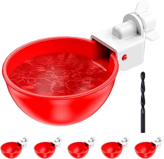 DIY Hühnerwasserbecher Set, Automatische Tränke Für Hühner 6 Stück Rot | Einfache Installati…