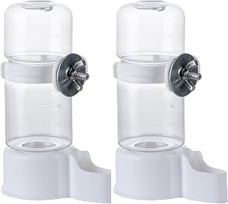 Vogelfutterspender für Vögel, 2 Stück, automatischer Wasserspender für Käfig, Vogelwasserfla…