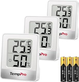 TempPro Thermo-Hygrometer Innen Digital Hygrometer Raumthermometer | Kompaktes Luftfeuchtigkeitsm…