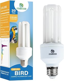 20W Vogellampe 2.4% UVB, E27 Kompakte UVA UVB lampe für Vögel, Papageien, verschiedene Vögel