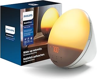 PHILIPS Wake-up Light (Sonnenaufgangfunktion, Digitales Fm Radio, Tageslichtwecker) Weiß HF3519/01