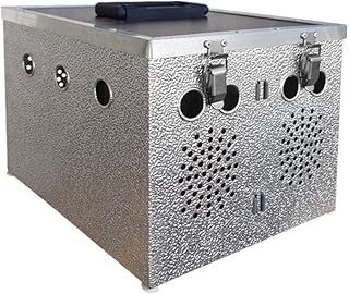 Breker Aluminium Transportbox für Kleintiere – 2 Abteile – Transportkorb mit Einzelverschlü…