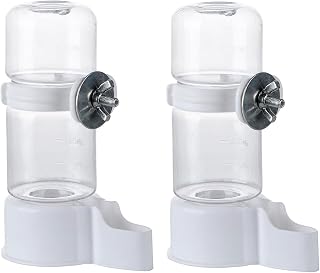 Vögel Wasserspender, 2 Stück Automatischer Trinkflaschen für Käfig, Kunststoff Papageien Futt…