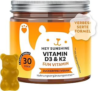 Bears with Benefits – Gummibärchen Vitamin D3 K2 – Immunsystem – 30 Stück | Hey Sunshine Sun – …