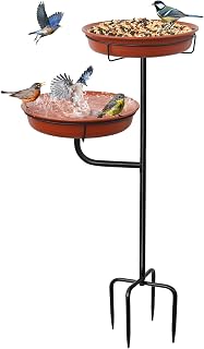 Vogeltränke Vogelbad Schale Stehend, Vogelbad Garten für Wildvögel Wassertränke für Vögel, …