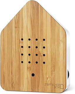 RELAXOUND ORIGINAL Zwitscherbox Wood Vollholzfront Bamboo | Vogelgesang Naturgeräusche Waldatmos…