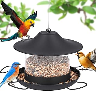 vogelfutterspender futterstationen für wildvögel,Wildvogelfutterer zum Aufhängen mit 360° Fut…