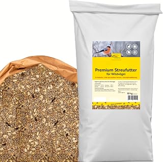 TOP-Futtermittel Premium Wildvogelfutter 10 kg | Schalenloses Vogelfutter | Ganzjahresfutter für…