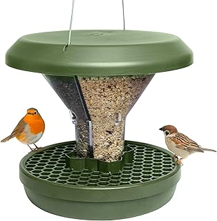 SWISSINNO Vogelfutterhaus zum Aufhängen – Davos SMART Birds – Vogelfutterspender mit Auffangsc…