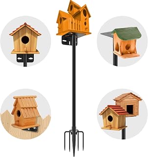 1 Pack 230CM Vogelhaus-Stangenhalterungsset, geeignet für Futterstellen und Vogelhäuser, Wetter…