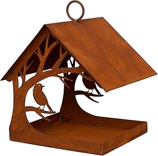 Edelrost Garten Deko Windlicht Vogelhaus Gartendekoration Dekorieren rostige Dekoration Landhaus …