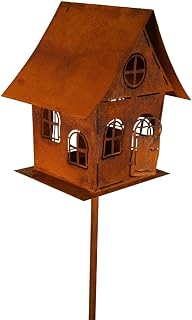 Bornhöft Edelrost Garten Deko Windlicht Vogelhaus Hexenhaus Gartendekoration Dekorieren rostige …