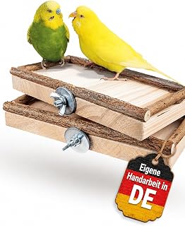 Vogelgaleria® 2er Set Wellensittich Sitzbrett Wellensittich Zubehör Vogelkäfig Vogel Accessoires