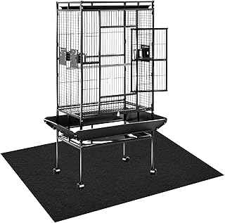Große Vogelkäfigmatte 90 x 120cm wasserdichte Filzunterlage mit Rutschfester Unterseite Bodensc…