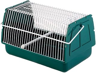 Kerbl Pet Transportbox für Kleintiere | Grün, 21 × 15 × 14 cm, kompakte Kunststoffbox für Ha…