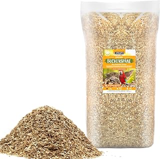 Buchenspäne Einstreu 15kg, FEIN 2,5-3,5mm | Für Terrarium, Stall, Voliere, Natürliche Buchenha…