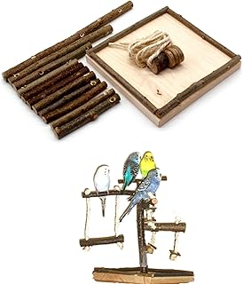 Vogelgaleria® Vogelspielplatz selber Bauen. DIY Bausatz für tolles Vogelspielzeug aus Naturholz