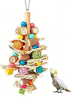 Vogelspielzeug für Große Vögel, Papageienspielzeug aus Natürlichem Material, Robust und Knabb…
