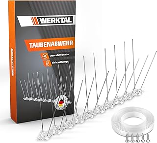 WERKTAL Taubenabwehr Spikes – Effektive Vogelabwehr aus langlebigem Edelstahl [3 Meter] – Tierfre…