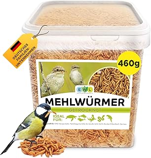 EWL Getrocknete Mehlwürmer 460g (2,5L) | Vogelfutter & Wildvogelfutter