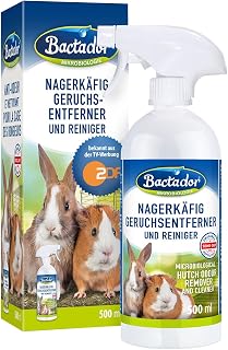 Bactador Enzymreiniger Nagerkäfig Spray 500ml – Geruchsentferner & Reiniger – Gegen Kot, Urin & …