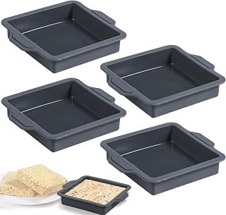 Kamehame Klein Kuchenform Eckig Silikon 4 Stück 11cm für Energieblock Vögel