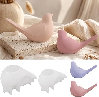 2 Stück Silikonformen GießFormen Vogel,Gipsformen Zum Gießen Vogelformen,Kerzenform Silikon,Si…