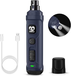 Casfuy Krallenschleifer für Hunde mit 2 LED-Leuchten – 2 Geschwindigkeiten, leiser, leistungss…