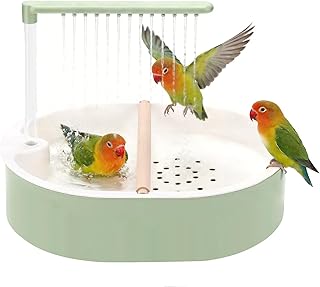 Papageienvogelbad für Käfige im Innenbereich, Papageiendusche für Käfige, automatisches Papag…
