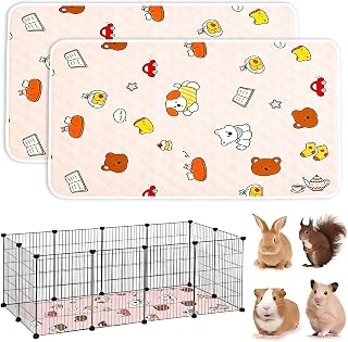 Sadodo 2er-Pack 70 * 50 cm PIPI Pads für Meerschweinchen Kaninchen Waschbar