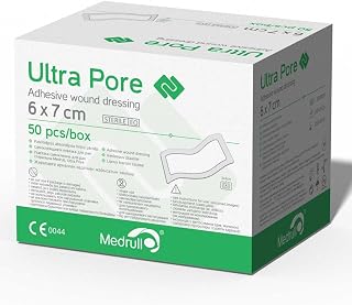 Medrull Steriler Wundverband 6×7 cm Sterile Wundpflaster ULTRA PORE Starke Klebekraft – Schützt …