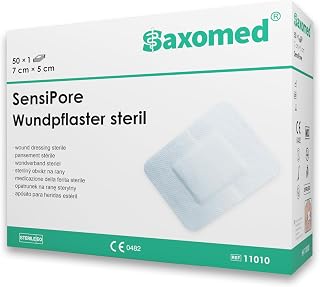 Saxomed Wundpflaster steril 7×5 cm 50 Stück sterile Pflaster