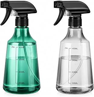 2er-Set Sprühflasche 500ml mit Maßeinheit, Leere Pflanzen Sprühflaschen in Grau & Grün, Verst…