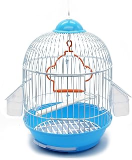 BPS-Vogelkäfig aus Metall mit Tränke, Springschaukel, verschiedene Farbmodelle, zufällige Auswahl