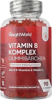 WeightWorld Vitamin B Komplex Gummibärchen – 90 Gummies – Alle 8 B Vitamine