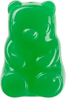 BARK Super Chewer Munchie The Bear, Green Rubber Dog Toy, Small