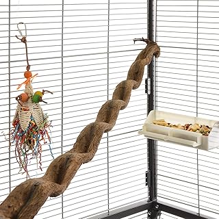 HappyBird | Natur Klettersitzstange Liane 90-100cm für Papageien / 2,5-5cm breit/Sitzstange für…