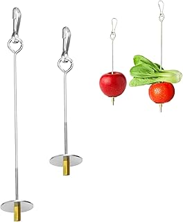 2 Stück Vogel Spielzeug,Papageien-Spieß,Papageienspielzeug,Edelstahl Vogel Lebensmittelhalter,V…