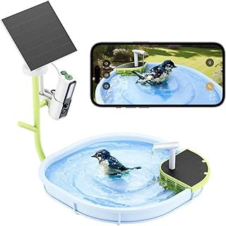 RELI Birddy Original Smart Vogeltränke mit Kamera Solarbetrieben, Automatisch Fließende Vogeltr…