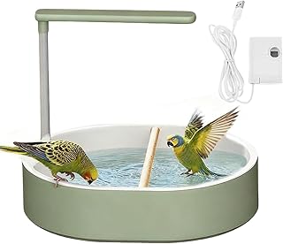 Vogelbad Mit Pumpe,Badebecken Mit Fließendem Wasser – Automatische Vogel-Dusche | Für Fink, Sit…