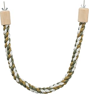 TRIXIE Tau-Sitzstange für Ziervögel – formbare Drahtverstärkung – praktische Schraubbefestigun…