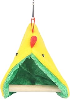 Vogelbett für den Käfig | Aufhängbarer Winterwarmer Ruheplatz,Dreieckige Hängematte aus Holz …